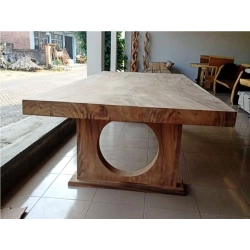 Mulyoharjo Furniture Dining Table Slab Thick Trembesi Wood Supplier 1217