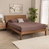 Mid-Century Modern Solid Wood Platform Bed Frame