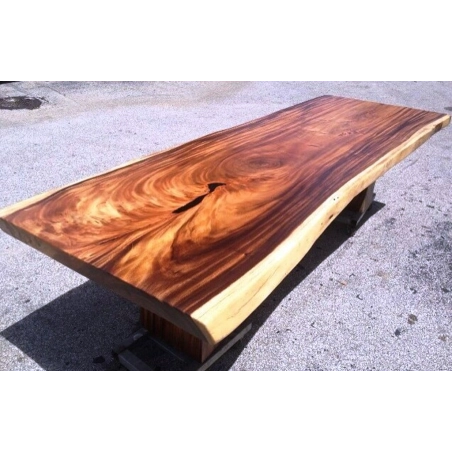 Mulyoharjo Furniture Slab Dining Table Bigest Trembesi Wood Supplier 1218