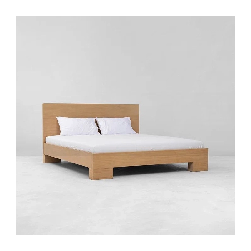 Modern Minimalist Solid Wood Bed Frame with Headboard Modern Minimalist Solid Wood Bed Frame with Headboard
