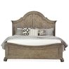 Traditional Carved Wooden Bed Frame with Ornate Headboard