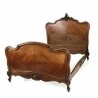 Ornate Classic French Wooden Bed Frame with Veneer Panels
