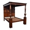 Exquisite Solid Wood Four Poster Bed with Carved Details