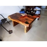 Mulyoharjo Furniture Dining Table Slab Thick Whole Monkey Pod Wood Supplier 1229
