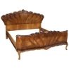 Classic Ornate Wooden Bed Frame Early 20th Century Style