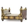 Opulent Carved Wood Daybed with Gilt Bronze Accents