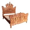 Luxury Ornate Solid Wood Carved Bedroom Bed Frame