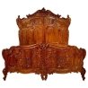 Ornate Carved Solid Wood Classic Bed Frame | Antique Rococo Style Masterpiece