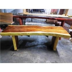 Mulyoharjo Furniture Dining Table Slab Wide Monkey Pod Wood Supplier 1237