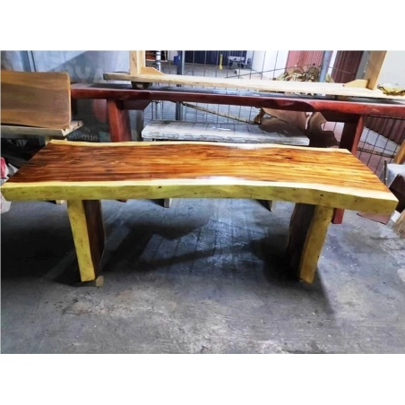 Mulyoharjo Furniture Dining Table Slab Wide Monkey Pod Wood Supplier 1237