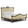 Classic Carved Upholstered Bed with Ornate Detail