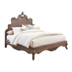 Ornate Carved Wood Bed Frame