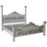 Luxury Ornate Carved Wood Four Poster Bed