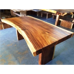 Mulyoharjo Furniture Slab Table Solid Monkey Pod Wood Supplier 1245