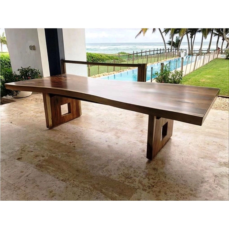 Mulyoharjo Furniture Dining Table Slab Large Trembesi Wood Supplier 1248