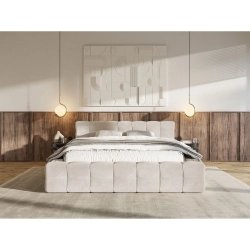 Modern Upholstered Platform Bed with Headboard
