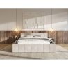 Modern Upholstered Platform Bed with Headboard