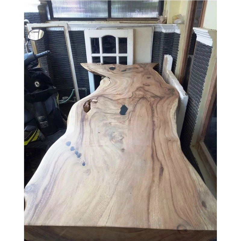 Mulyoharjo Furniture Slab Table Big Monkey Pod Wood Supplier 1250