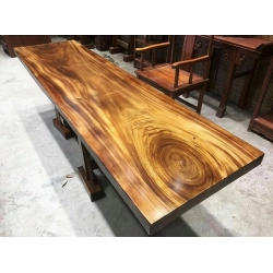 Mulyoharjo Furniture Slab Dining Table Thick Trembesi Wood Supplier 1256