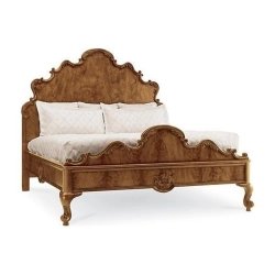Ornate Carved Wood Classic Bed Frame