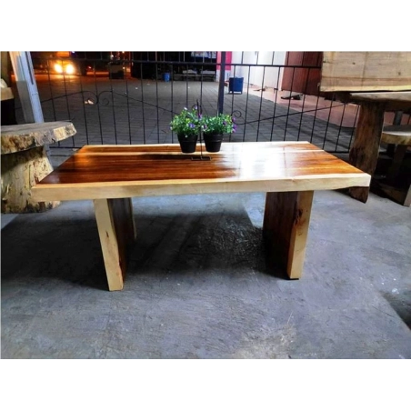 Mulyoharjo Furniture Dining Table Large Monkey Pod Wood Supplier 1258