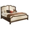 Classic Traditional Upholstered Wood Bed Frame with Nailhead Trim