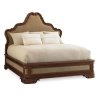 Classic Upholstered Solid Wood Bed Frame with Elegant Headboard