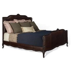 Luxury Classic Brown Leather Upholstered Bed Frame