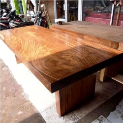 Mulyoharjo Furniture Dining Table Slab Whole Monkey Pod Wood Supplier 1266