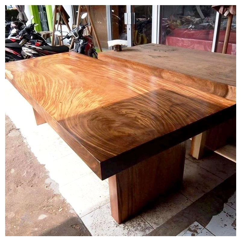 Mulyoharjo Furniture Dining Table Slab Whole Monkey Pod Wood Supplier 1266