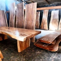 Mulyoharjo Furniture Slab Dining Table Big Trembesi Wood Supplier 1270