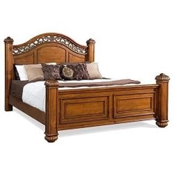 Ornate Carved Solid Wood Bed Frame Classic Design