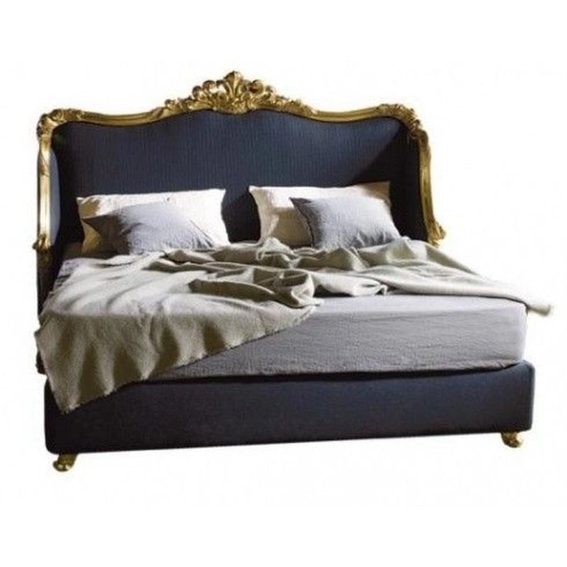 Luxury Classic Carved Headboard Upholstered Bed Frame Luxury Classic Carved Headboard Upholstered Bed Frame