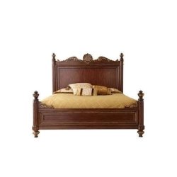 Luxurious Carved Solid Wood Queen Size Bed Frame