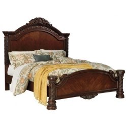 Luxury Classic Carved Wood Bed Frame