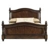 Elegant Solid Wood Carved Panel Bed with Traditional Design