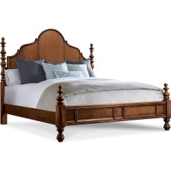 Traditional Classic Wooden Bed Frame with Carvings