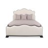 Elegant Upholstered Platform Bed with Scalloped Headboard