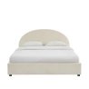 Modern Minimalist Cream Upholstered Arch Headboard Bed Frame
