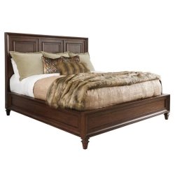 Classic Solid Wood Bed Frame with Paneled Headboard
