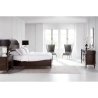 Luxury Dark Wood Upholstered Bedroom Set