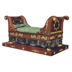 Luxury Empire Style Daybed Opulent Carved Wood Recliner