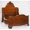 Classic Solid Wood Carved Headboard Bed Frame Elegant Bedroom Furniture