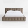 Modern Channel Tufted Upholstered Platform Bed Frame