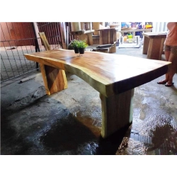 Mulyoharjo Furniture Slab Table High Quality Trembesi Wood Supplier 1289