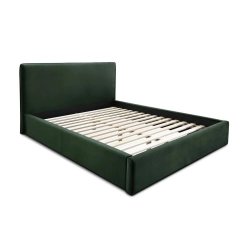 Elegant Upholstered Bed Frame with Slatted Base