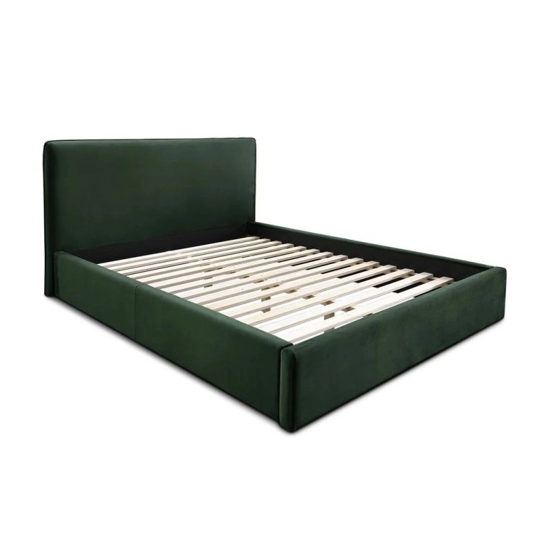 Elegant Upholstered Bed Frame with Slatted Base Elegant Upholstered Bed Frame with Slatted Base