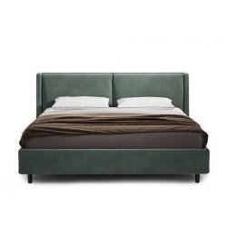 Modern Upholstered Bed with Tall Headboard