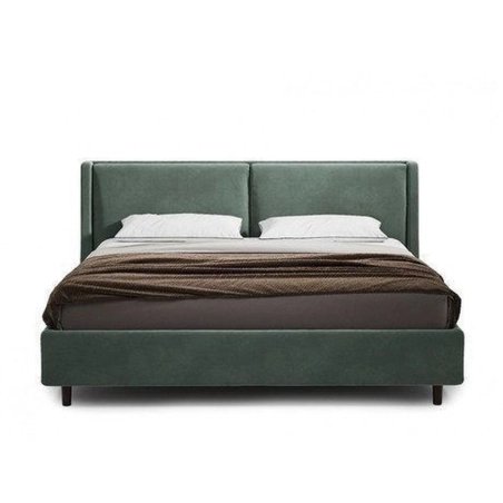 Modern Upholstered Bed with Tall Headboard