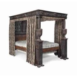 Exquisite Hand Carved Wooden Four Poster Bed Frame